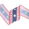 LaRibbons 2 1/2" Wired Ribbon | Red/White/Blue Stars and Stripes | 10 Yard Roll